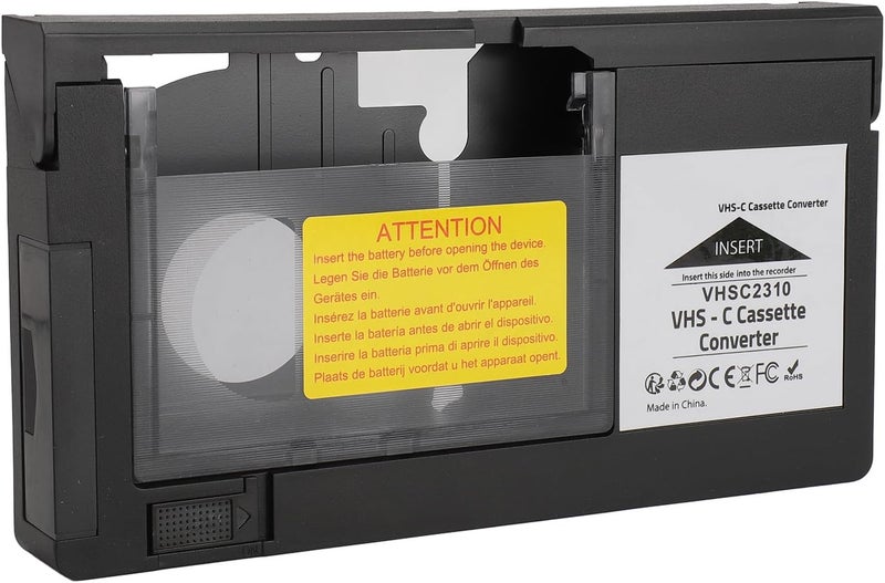 Ashata VHS C to VHS Tapes Cassette Adapter Camcorders for S VHS C and S VHS Playback Recording Video Cassette Adaptor Converter, Including 1.2mm Standard Tapes - Image 1